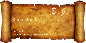Dora Jenő névjegykártya