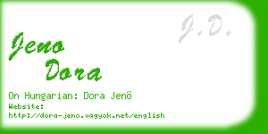 jeno dora business card